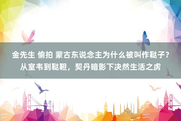金先生 偷拍 蒙古东说念主为什么被叫作鞑子？从室韦到鞑靼，契丹暗影下决然生活之虏